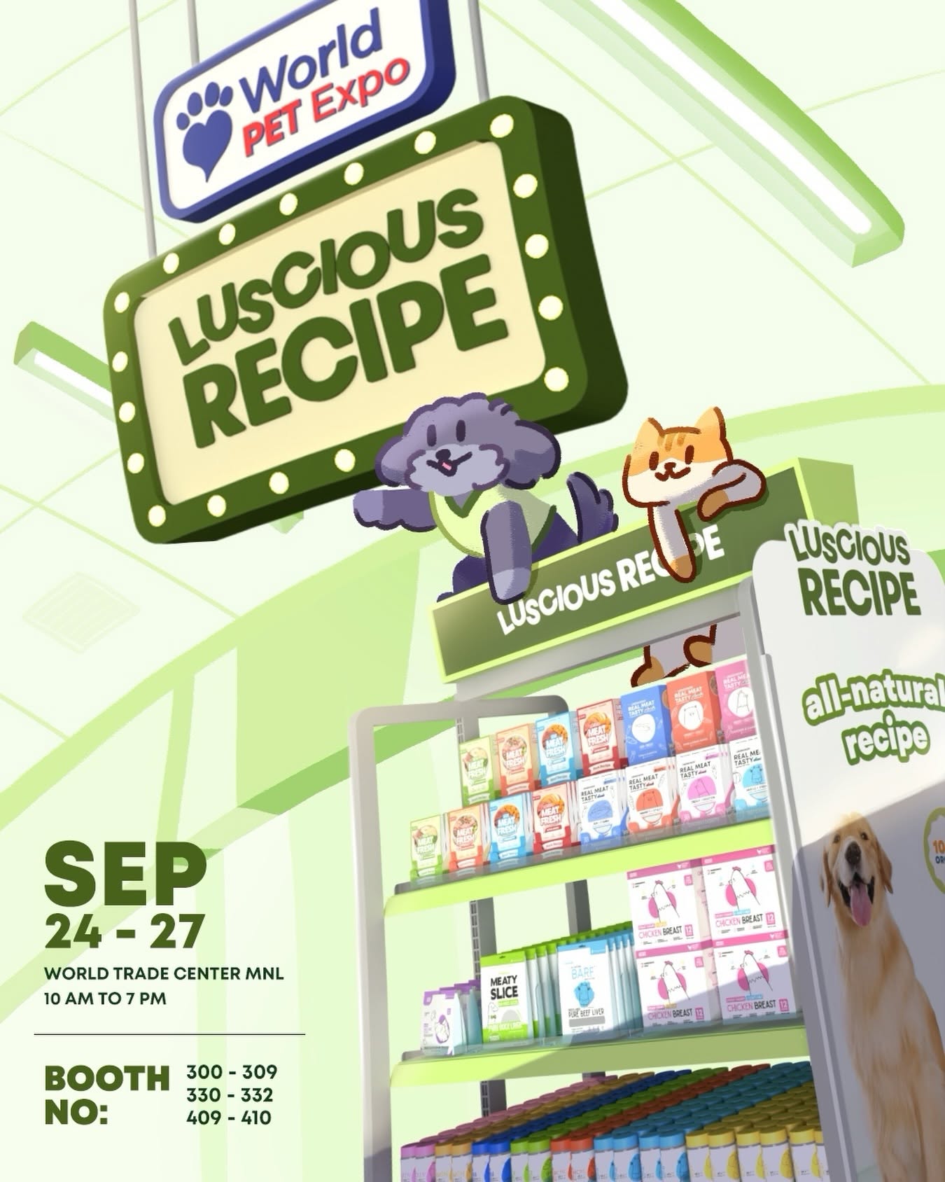 Luscious Recipe booth at World Pet Expo